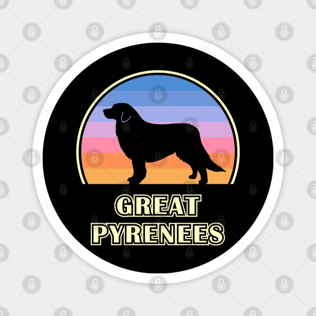 Great Pyrenees Vintage Sunset Dog Magnet by millersye